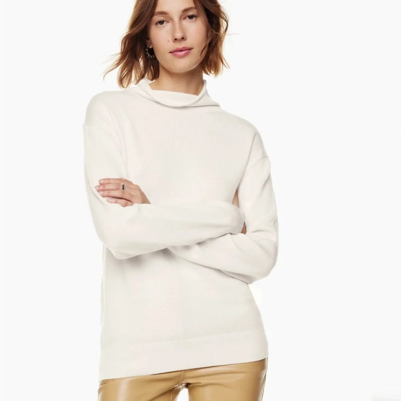 NWT Aritzia Wilfred Montpellier Turtleneck Light Birch XS - Picture 1 of 10